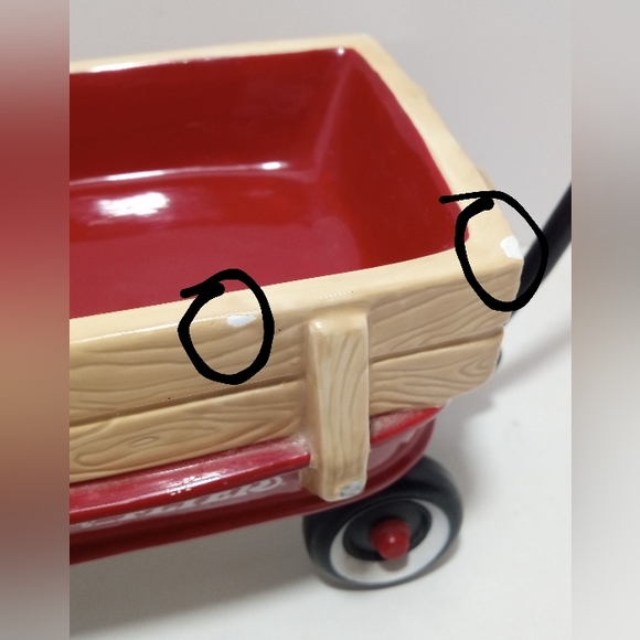 Radio Flyer Red Wagon Coin Bank #791172 Vintage Enesco 2000 Nursery Decor - Picture 8 of 10